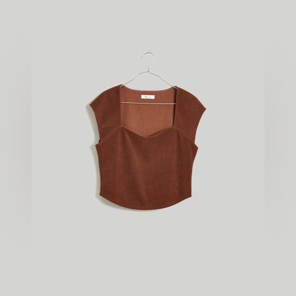 NWOT Madewell Jacquard Cap Sleeve Blouse